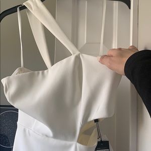 BCBG Etna White side cutout maxi dress